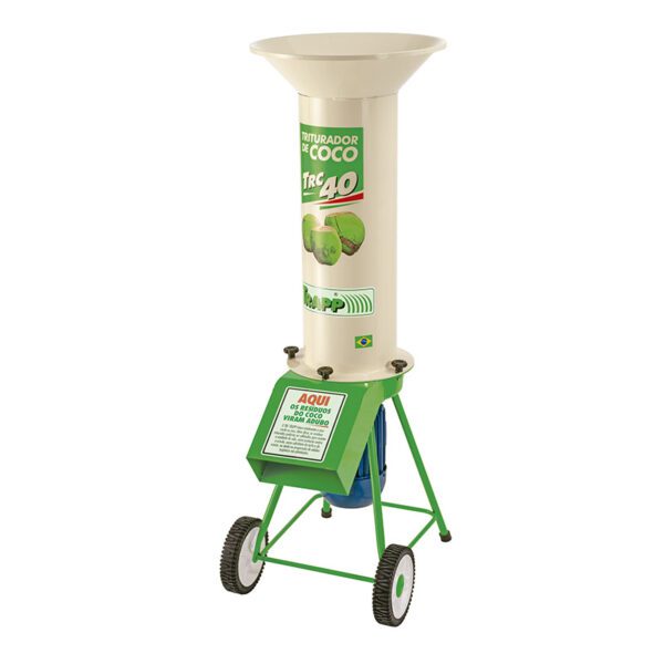 Triturador de residuos organicos y cocos jtrc 40 con motor electrico de 5 HP